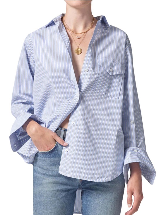 Citizens Of Humanity Tops - NWT Citizens of Humanity Women's Shay Shirt in Melissani Stripe Button Down
